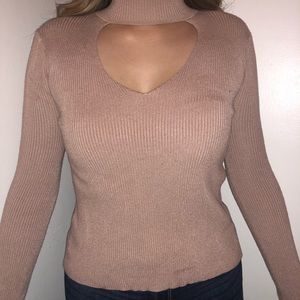 ribbed choker long sleeve